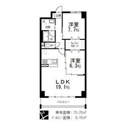 オルソパール伝馬の物件間取画像